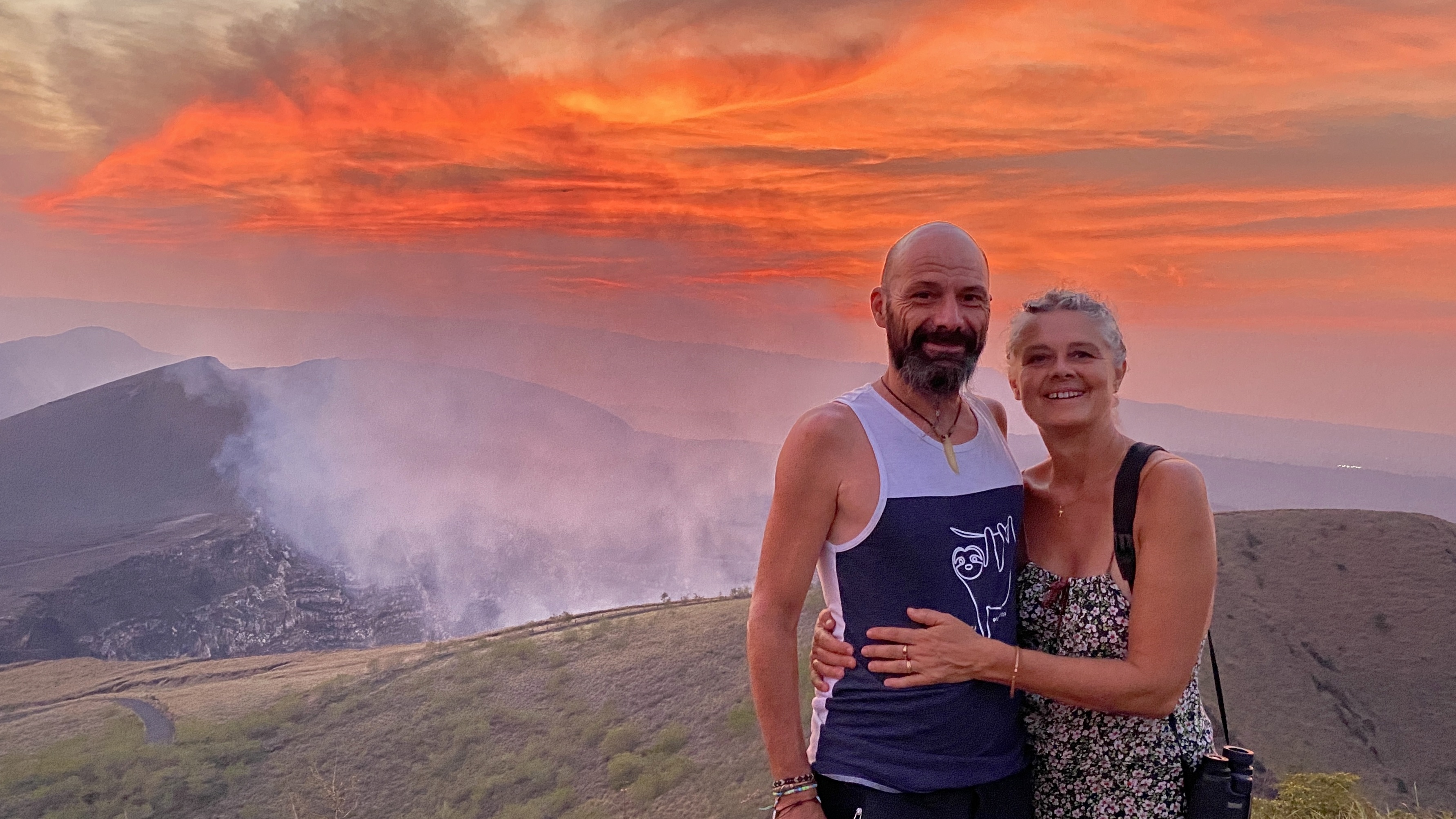 Isa et Manu près d'un volcan au Nicaragua